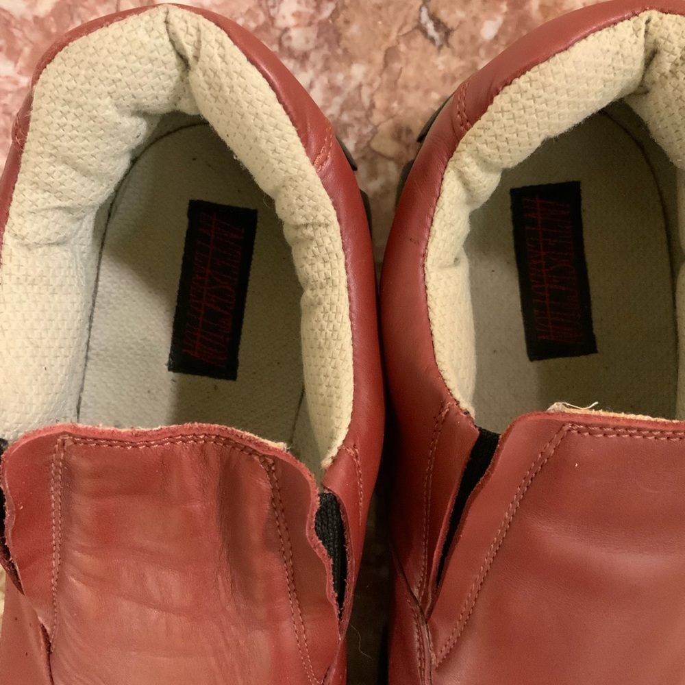 Johnston & Murphy Men's Red Leather Slip-On Loafers - Picture 9 of 11